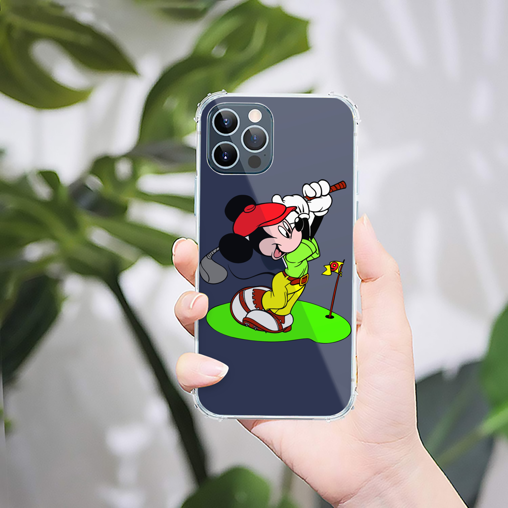 （画像用） ミッキーマウス Mickey Mouse 【iPhone 12シリーズ対応】透明スマホケース（クリアソフトケース）